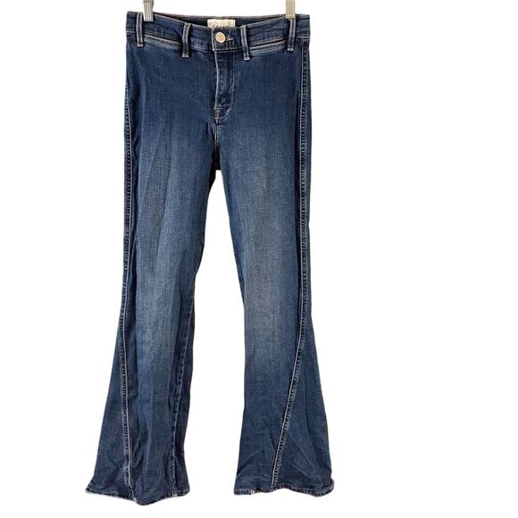 Frame Le High Flare Twisted Denim Jeans Size 26 LHFTSCF230 25 x 29 - Picture 1 of 7